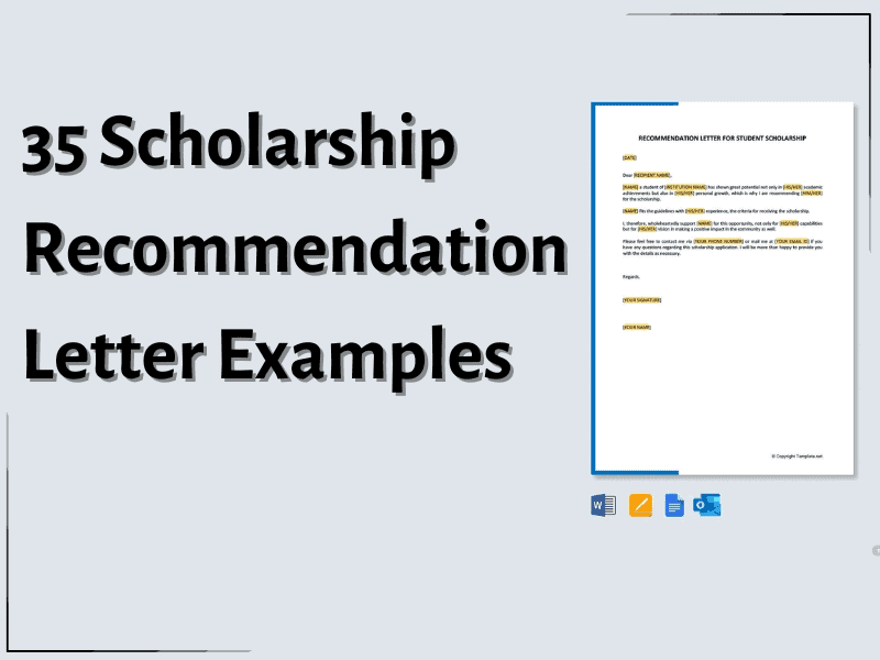 Recommendation Letter For Scholarship Sample Example Off